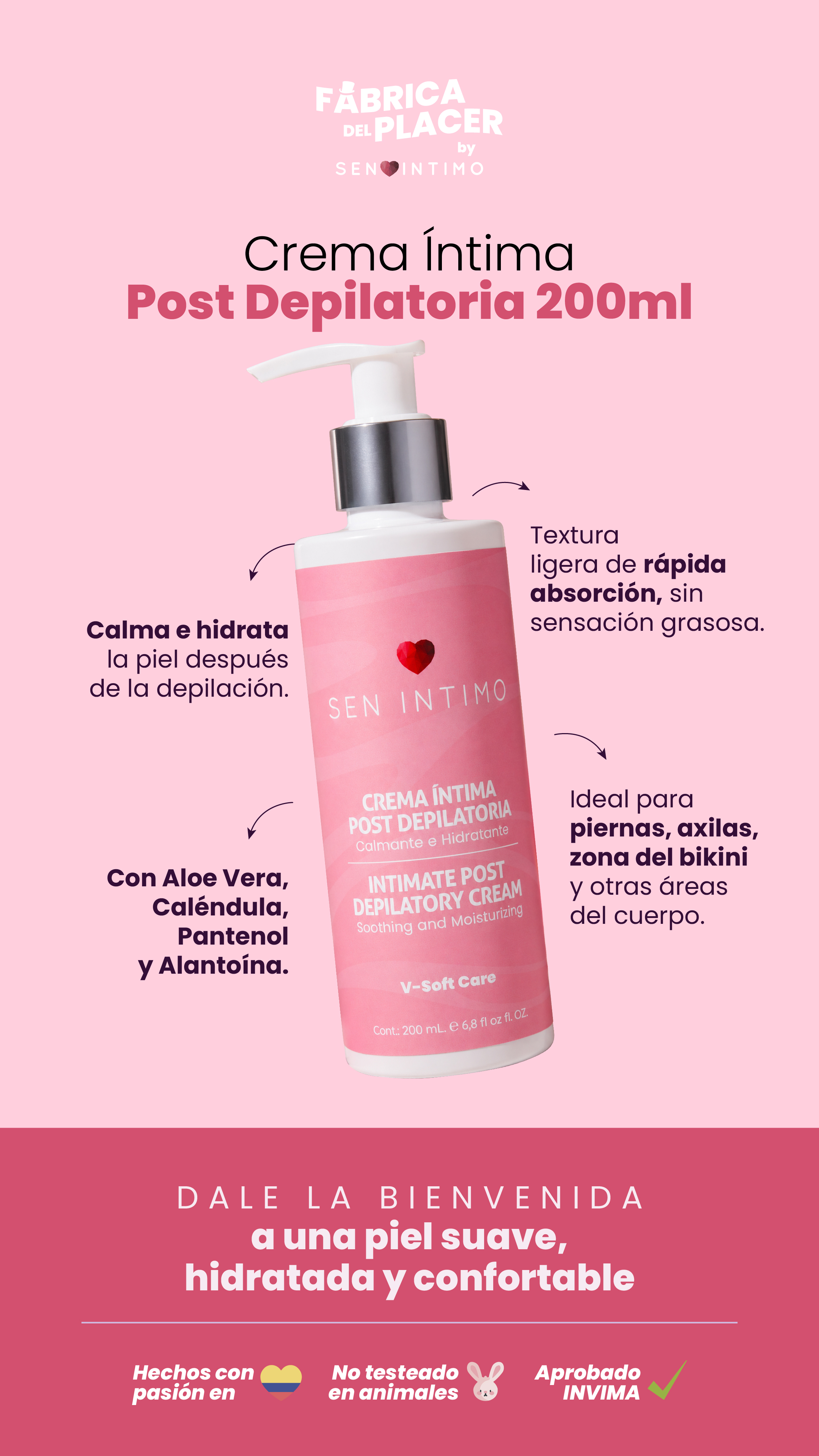 Crema Íntima Post Depilatoria 200 Ml - Image 3