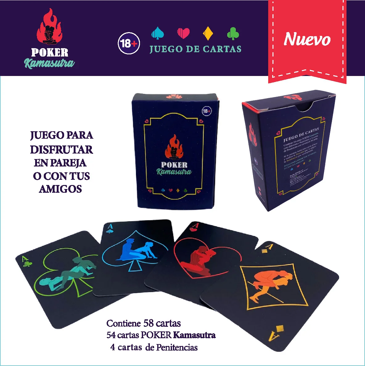 Juego Poker Kamasutra Heterosexual - Image 2